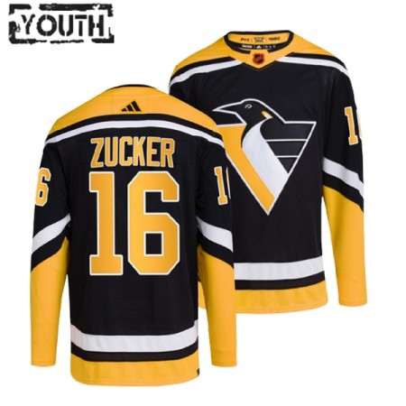 Pittsburgh Penguins Dresy Jason Zucker 16 Adidas 2022-23 Černá Reverse Retro 2.0 Authentic - Dětské